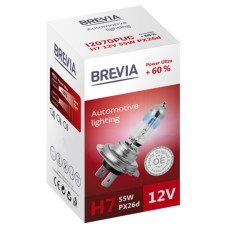 Галогенова лампа Brevia H7 12V 55W PX26d Power Ultra +60% CP