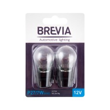 Лампа розжарювання Brevia P27/7W 12V 27/7W W2.5x16q прозора 2шт