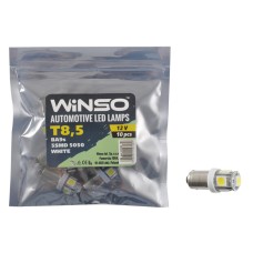 LED автолампа Winso 12V SMD T8.5 BA9s, 10 pcs