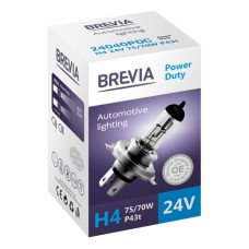 Галогенова лампа Brevia H4 24V 75/70W P43t Power Duty CP