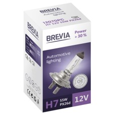 Галогенова лампа Brevia H7 12V 55W PX26d Power +30% CP