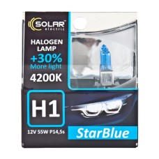 Галогенова лампа Solar H1 12V 55W P14,5s StarBlue 4200K, SET