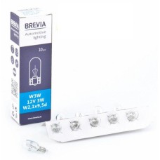 Лампа розжарювання Brevia W3W 12V 3W W2.1x9.5d CP, 10шт