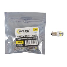 LED автолампа Solar 12V T8.5 BA9s 5smd 5050 white 10 pcs