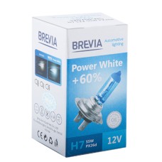 Галогенова лампа Brevia H7 12V 55W PX26d Power White +60% 4300K CP