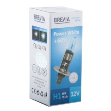 Галогенова лампа Brevia H1 12V 55W P14,5s Power White +60% 4300K CP