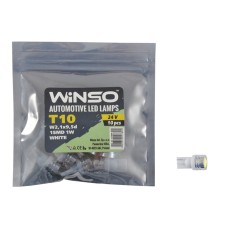 LED автолампа Winso 24V SMD T10 W2.1x9.5d 1LED 1W, white 10 pcs.уп.