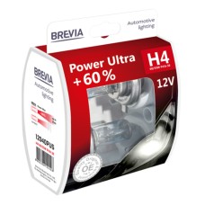 Галогенова лампа Brevia H4 12V 60/55W P43t Power Ultra +60% S2