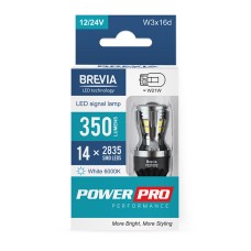 LED автолампа Brevia PowerPro W21W 350Lm 14x2835SMD 12/24V CANbus, 2шт