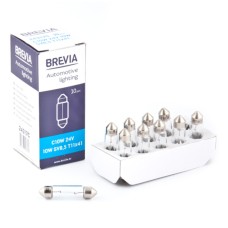 Лампа розжарювання Brevia C10W 24V 10W SV8.5 T11x41 CP, 10 pcs