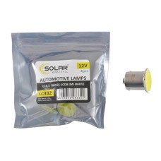 LED автолампа Solar 12V G18.5 BA15s 1COB 96LM white 4 pcs