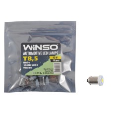 LED автолампа Winso 12V SMD T8.5 BA9s, 10шт