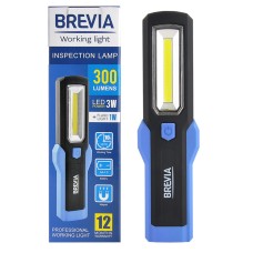 Ліхтар інспекційний Brevia LED Інспекційна ламп 3W COB+1W LED 300lm, IP20, IK05,3xAA 11440