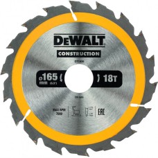 Диск пильний DeWALT Constrction 165х30мм 18T (DT1936)