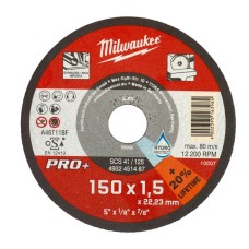 Диск відрізний по металу/нержав. сталі Milwaukee SCS 41/150х1.5 PRO+ (4932471386)