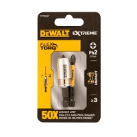 Біти + тримач DeWALT eXtreme PH2 57мм 3шт. (DT70536T)