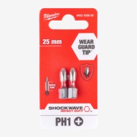 Біта Milwaukee Shockwave PH1 25 мм 2шт. (4932430850)
