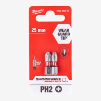 Біта Milwaukee Shockwave PH2 25мм 2шт. (4932430852)