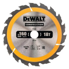 Диск пильний DeWALT Constrction 160х20мм 18T (DT1931)
