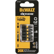 Біти DeWALT eXtreme PZ2 25мм 5pcs. (DT7387T)