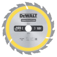 Диск пильний DeWALT Constrction 165х20мм 18T (DT1933)