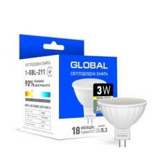 Світлодіодна лампа Global MR16 3W тепле світло GU5.3