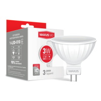 LED лампа Maxus MR16 3W яскраве світло GU5.3 AP (1-LED-510)