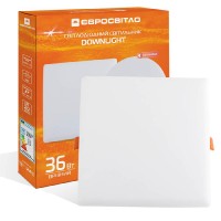 Світильник точковий врізний Євросвітло 36Вт квадрат LED-S-220-36 4200К без рамки