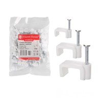 Кліпса монтажна з цвяхом 6 мм  плоска