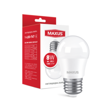 Лампа світлодіодна MAXUS G45 8W 3000K 220V E27 (1-LED-747)