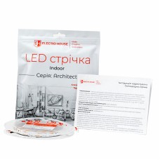 LED стрічка  7Вт 24 В 2835 60 діодів 150Лм/Вт теплий білий 2800К (серія Architect), гарантія 3 роки