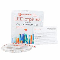 LED стрічка 18Вт 24 В 2835 240 діодів 100Лм/Вт холодний білий 6500К (серія Externum), гарантія 3 роки