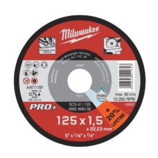 Диск відрізний по металу/нержав. сталі Milwaukee Pro+ SCS41 125x1.5 (4932498002)