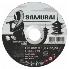 Диск відрізний по металу/нержав. сталі SAMURAI 125х1.0 (60V125)