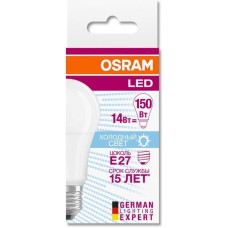 Світлодіодна лампа LED Osram LED VALUE CL A150 16W/840 230V FR E27 10X1 (4058075623507)