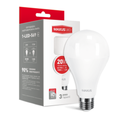 LED лампа MAXUS A80 20W 3000K 220V E27 (1-LED-569)