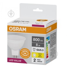 Світлодіодна лампа LED Osram LED LS MR16 80 110° 7.5W 700Lm 3000K 230V GU5.3 (4058075229068)